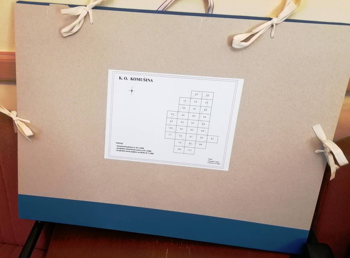 Završen postupak nove katastarske izmjere za katastarsku općinu Komušina