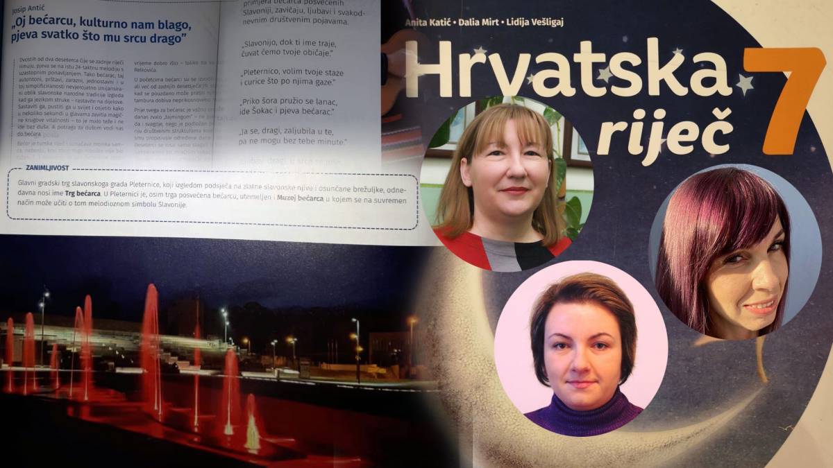 Pleternički Trg bećarca u udžbeniku hrvatskog jezika za osnovnoškolce koji se koristi diljem Hrvatske!