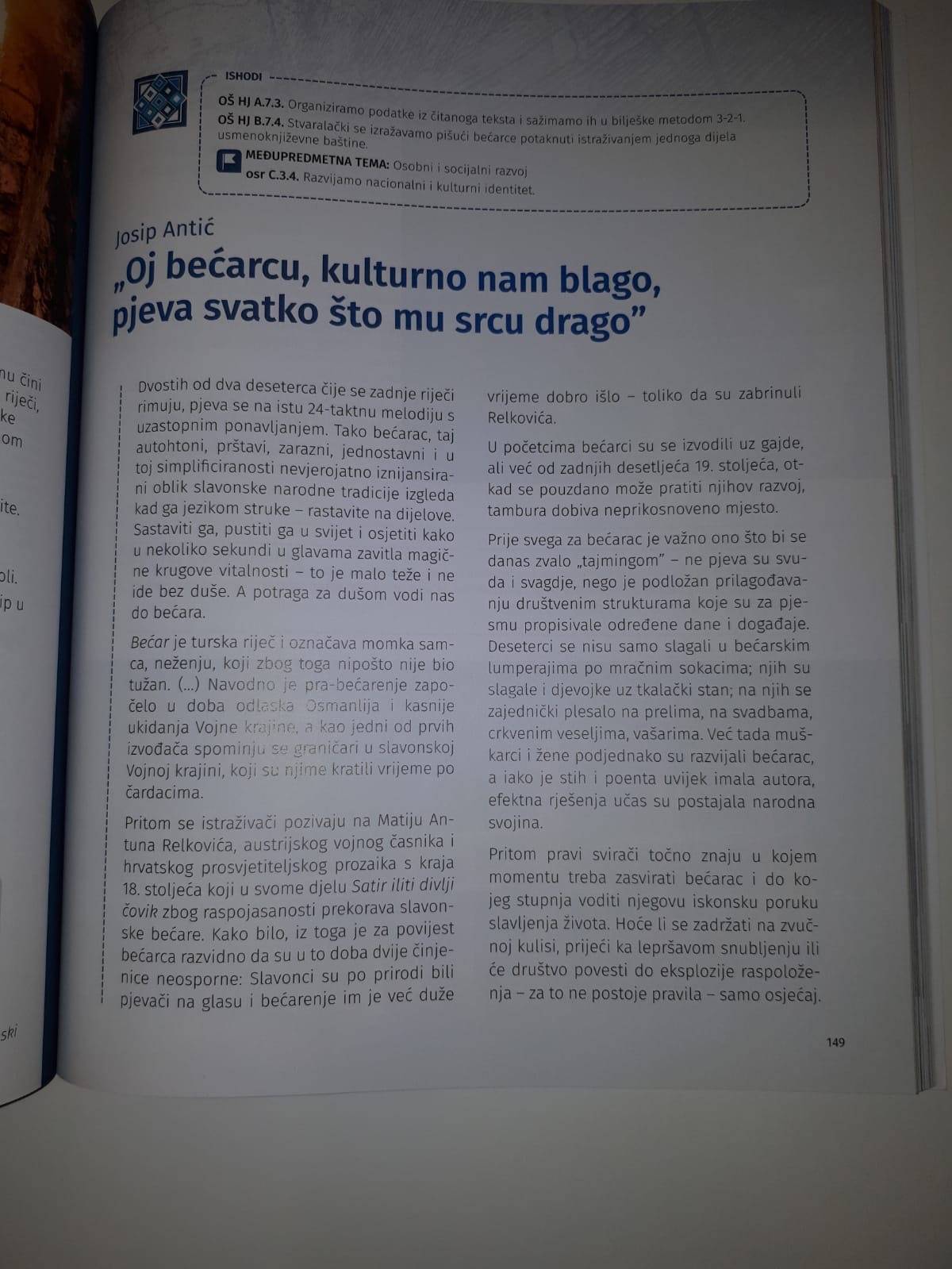 Pleternički Trg bećarca u udžbeniku hrvatskog jezika za osnovnoškolce koji se koristi diljem Hrvatske!