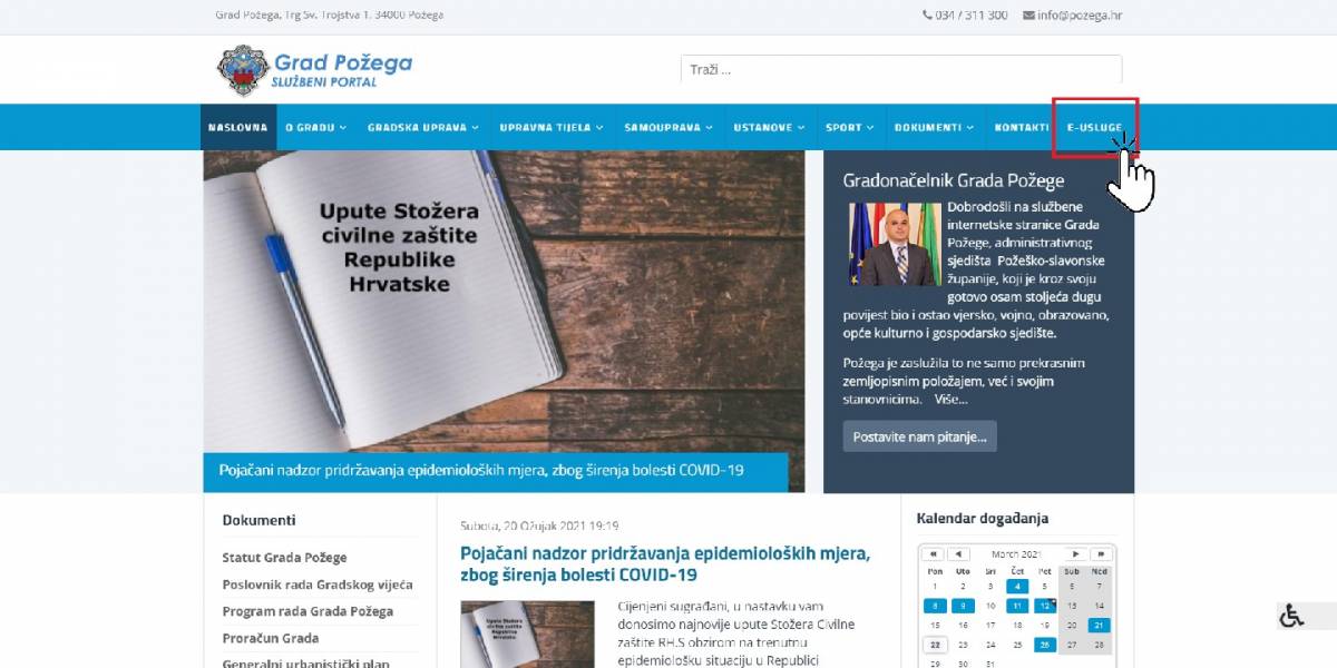 Smartcity aktivnosti: Dostupna digitalna platforma “e-usluge Grada Požege”