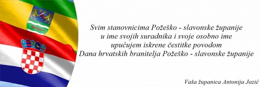 Čestitka županice povodom Dana hrvatskih branitelja Požeško - slavonske županije