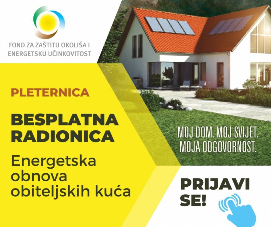 Besplatna radionica za građane o programu sufinanciranja energetske obnove obiteljskih kuća