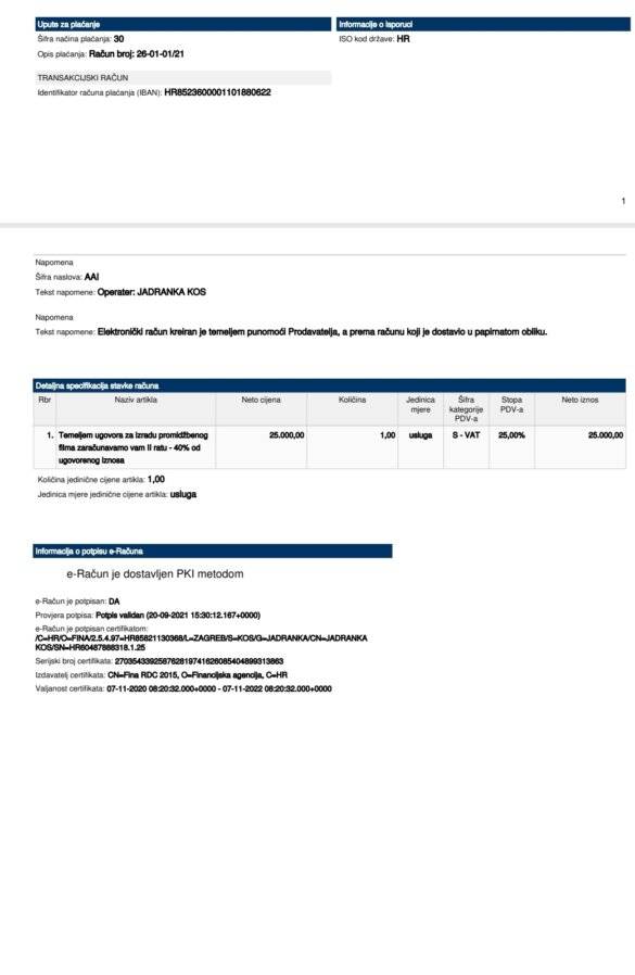 Ugovori tajna: TZ Požeško-slavonske županije sklopila sumnjivo snimanje 3-minutnog filma u vrijednosti gotovo 80 tisuća kuna