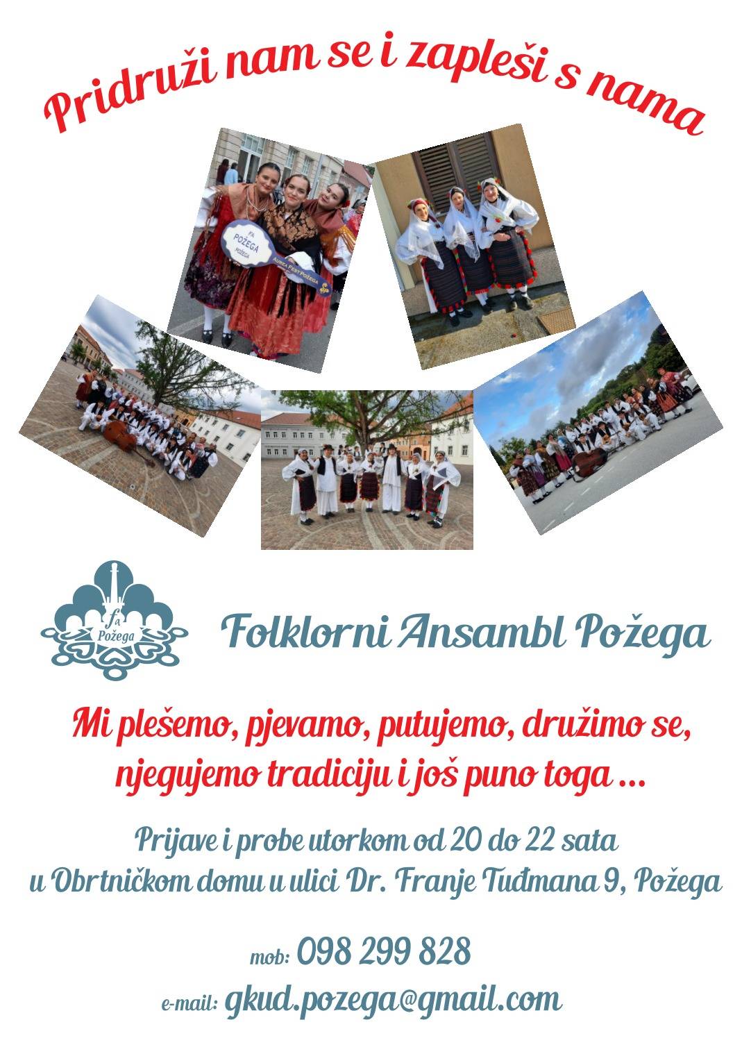 Folklorni ansambl Požega upisuje nove članove