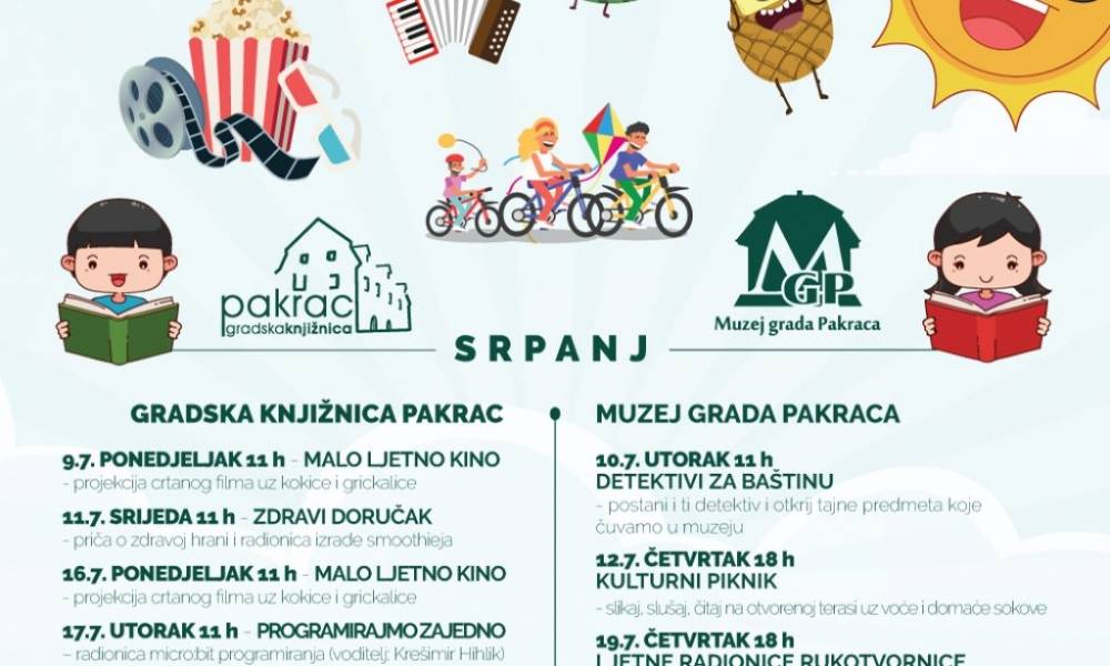 AKTIVNOSTI TIJEKOM LJETA Dječje ljeto u knjižnici i muzeju