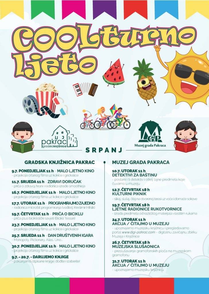 AKTIVNOSTI TIJEKOM LJETA Dječje ljeto u knjižnici i muzeju