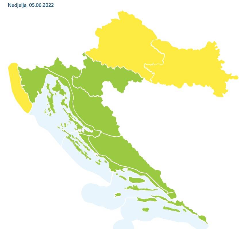STIŽE NOVO NEVRIJEME: Za Slavoniju izdan žuti meteoalarm