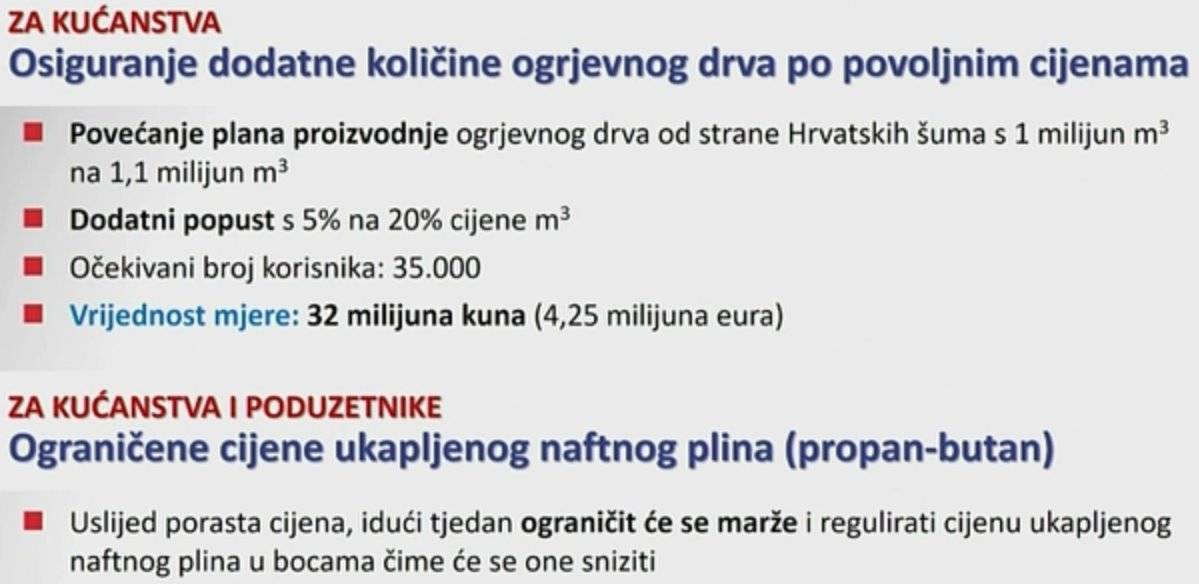 DONESEN JESENSKI PAKET MJERA: Vlada ograničila cijene energije i hrane...