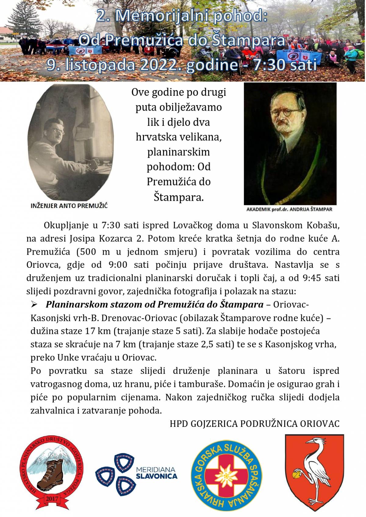 Održan 2. Memorijalni pohod: Od Premužića do Štampara