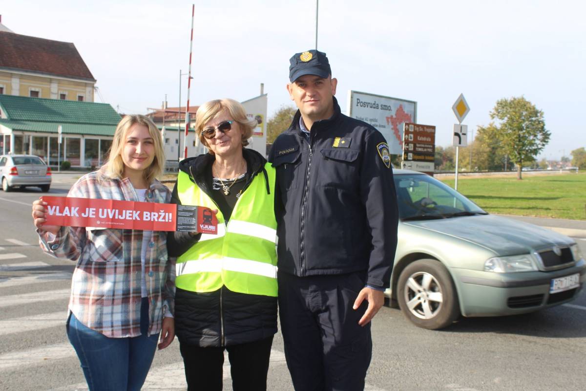 PU požeško-slavonska, AK Požega i HŽ infrastruktura proveli akciju ʺVlak je uvijek bržiʺ
