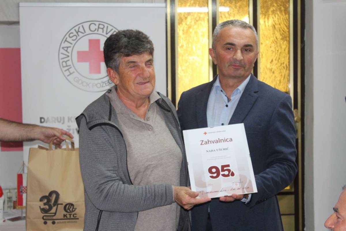 Dodijeljena priznanja višestrukim darivateljima krvi