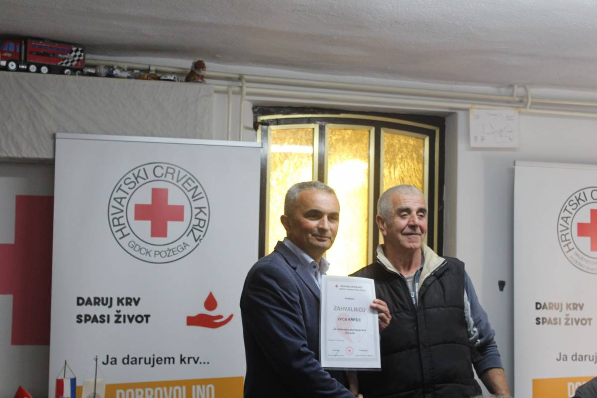 Dodijeljena priznanja višestrukim darivateljima krvi