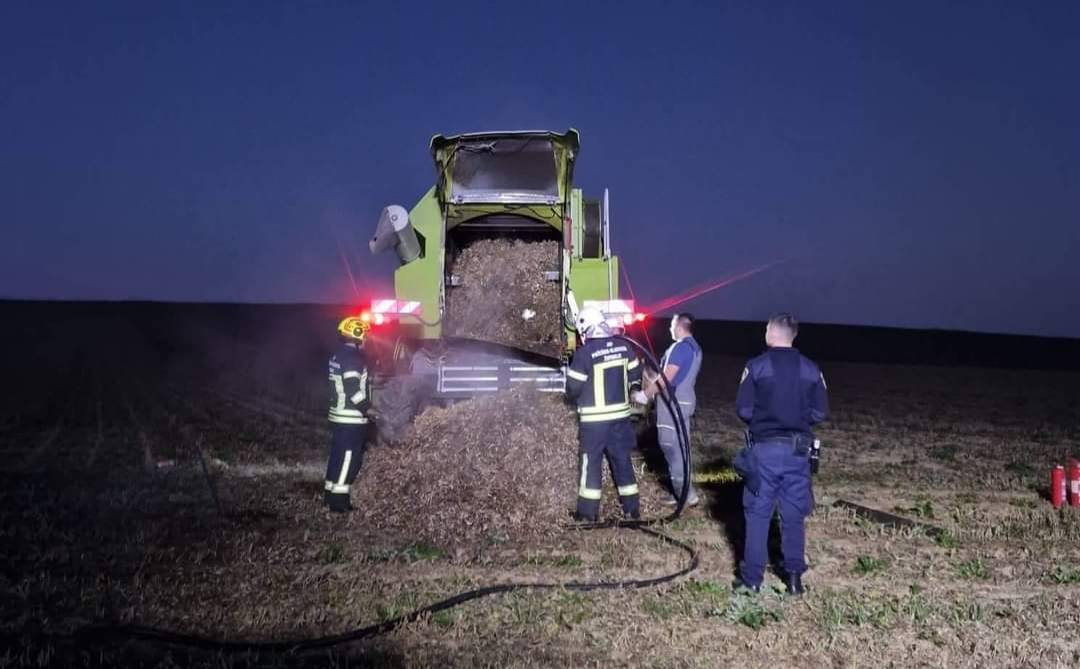 POLICIJA OBJAVILA DETALJE POŽARA NA KOMBAJNU: Natala materijalna šteta od oko 10 tisuća kuna