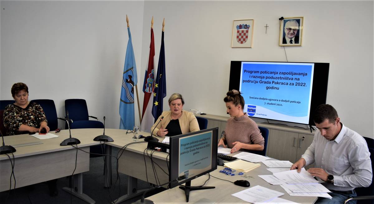 Grad Pakrac poduzetnicima dodijelio 195.000 kuna poticaja