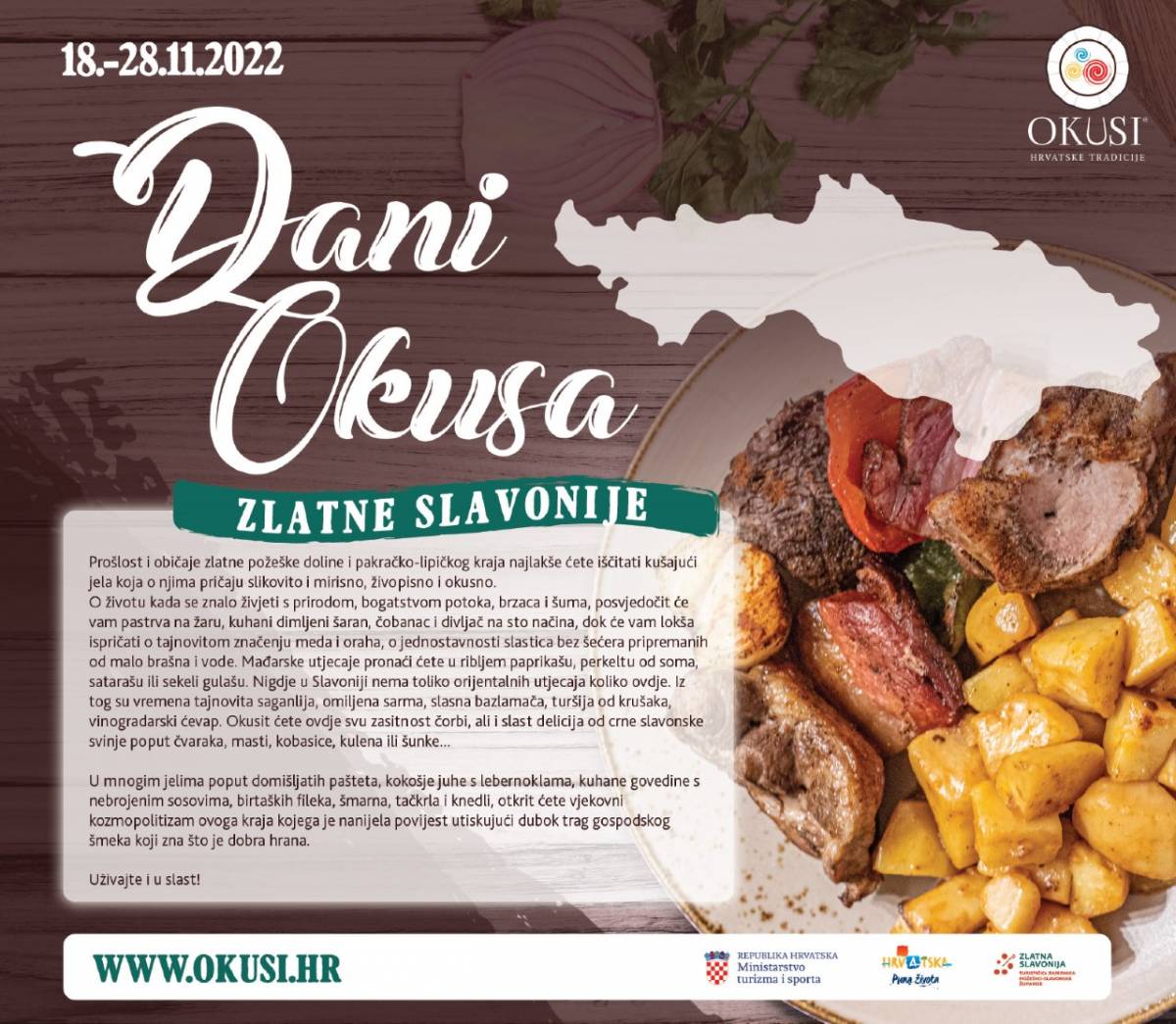 Dani Okusa Zlatne Slavonije - deset dana vrhunskih gurmanskih doživljaja