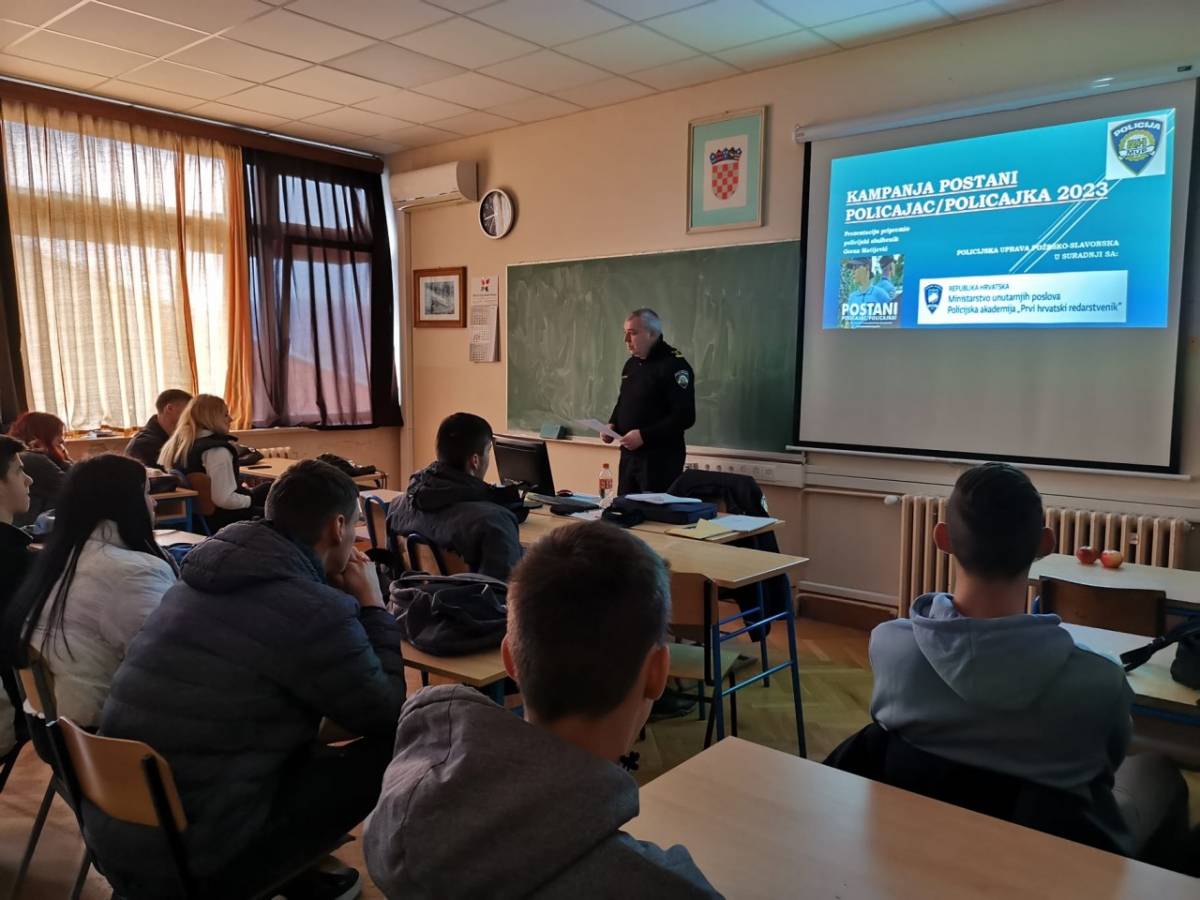 OBRTNIČKA ŠKOLA POŽEGA: Promocija zanimanja policajac
