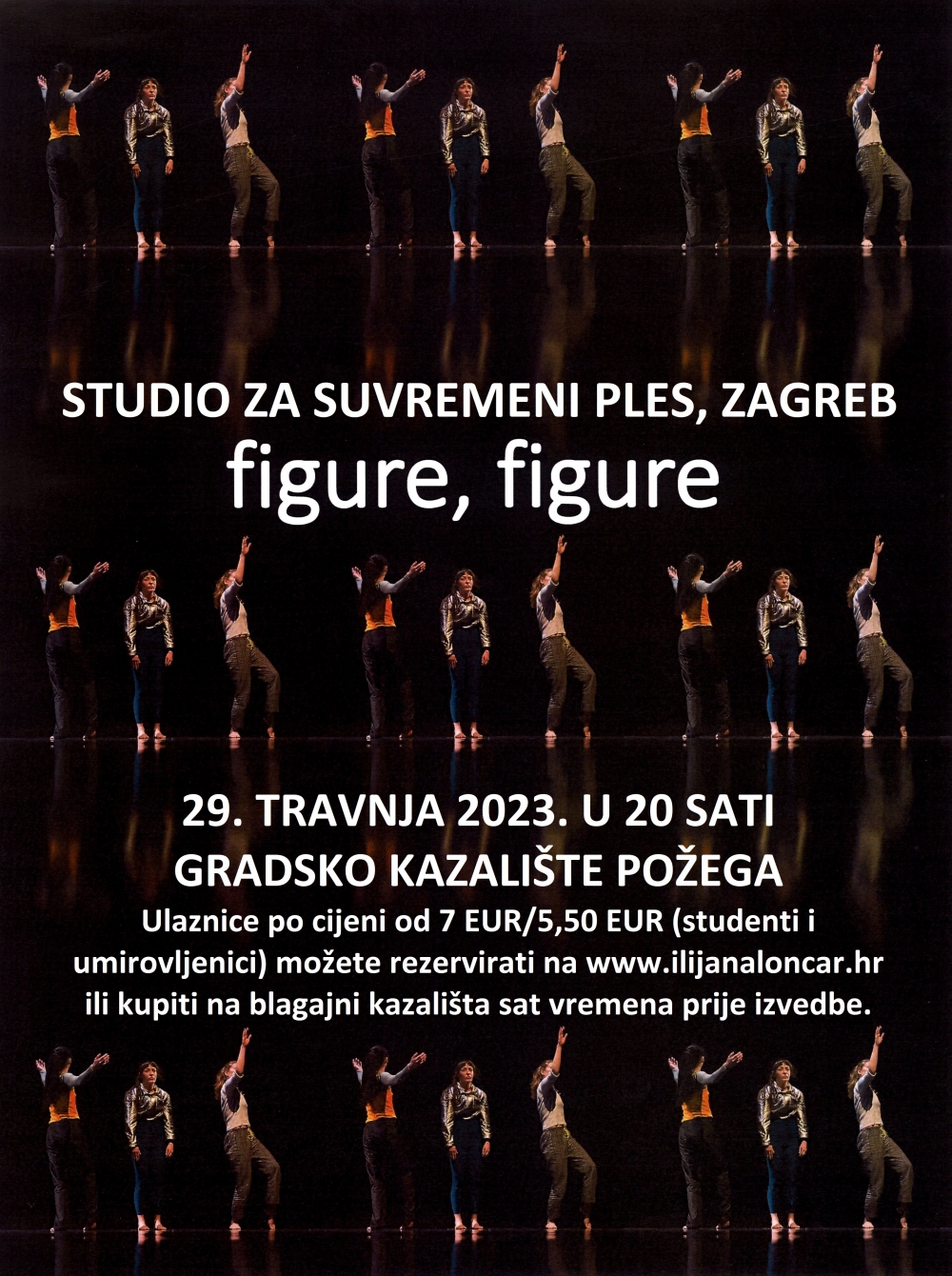 PLESNA RADIONICA ILIJANE LONČAR: Najava gostovanja zagrebačkog Studija za suvremeni ples u povodu obilježavanja Svjetskog dana plesa