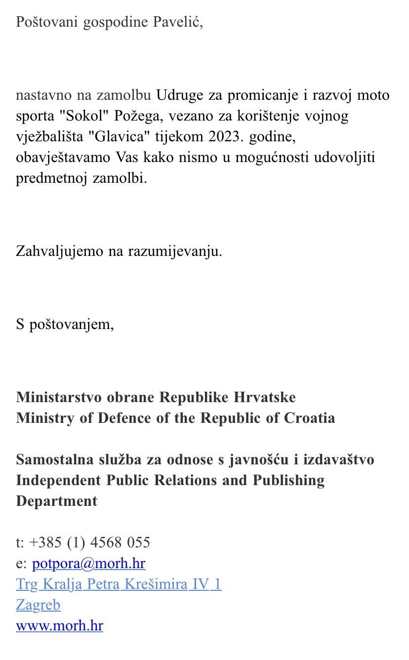 Evo koji je razlog izostanka utrka na Glavici!