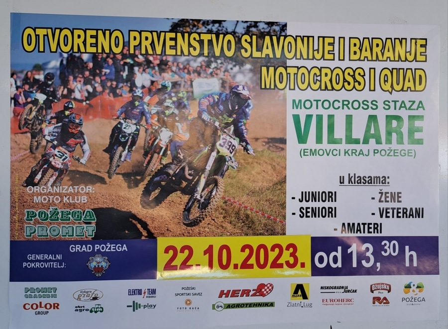 Danas se na Villarama održava Otvoreno prvenstvo Slavonije i Baranje u motocrossu i quadu 