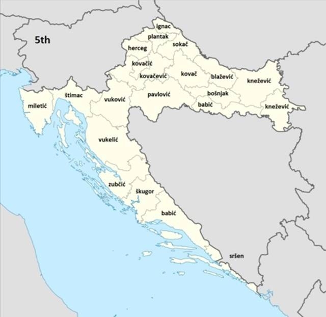 Ovo je mapa Hrvatske s devet najčešćih prezimena, evo koja su to u Požeško-slavonskoj županiji