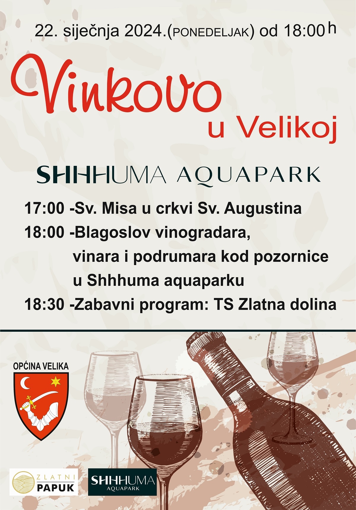 Bogata ponuda delicija na tradicionalnom Vinkovu u Velikoj koje će se održati u ponedjeljak 22.1. u Shhhumi