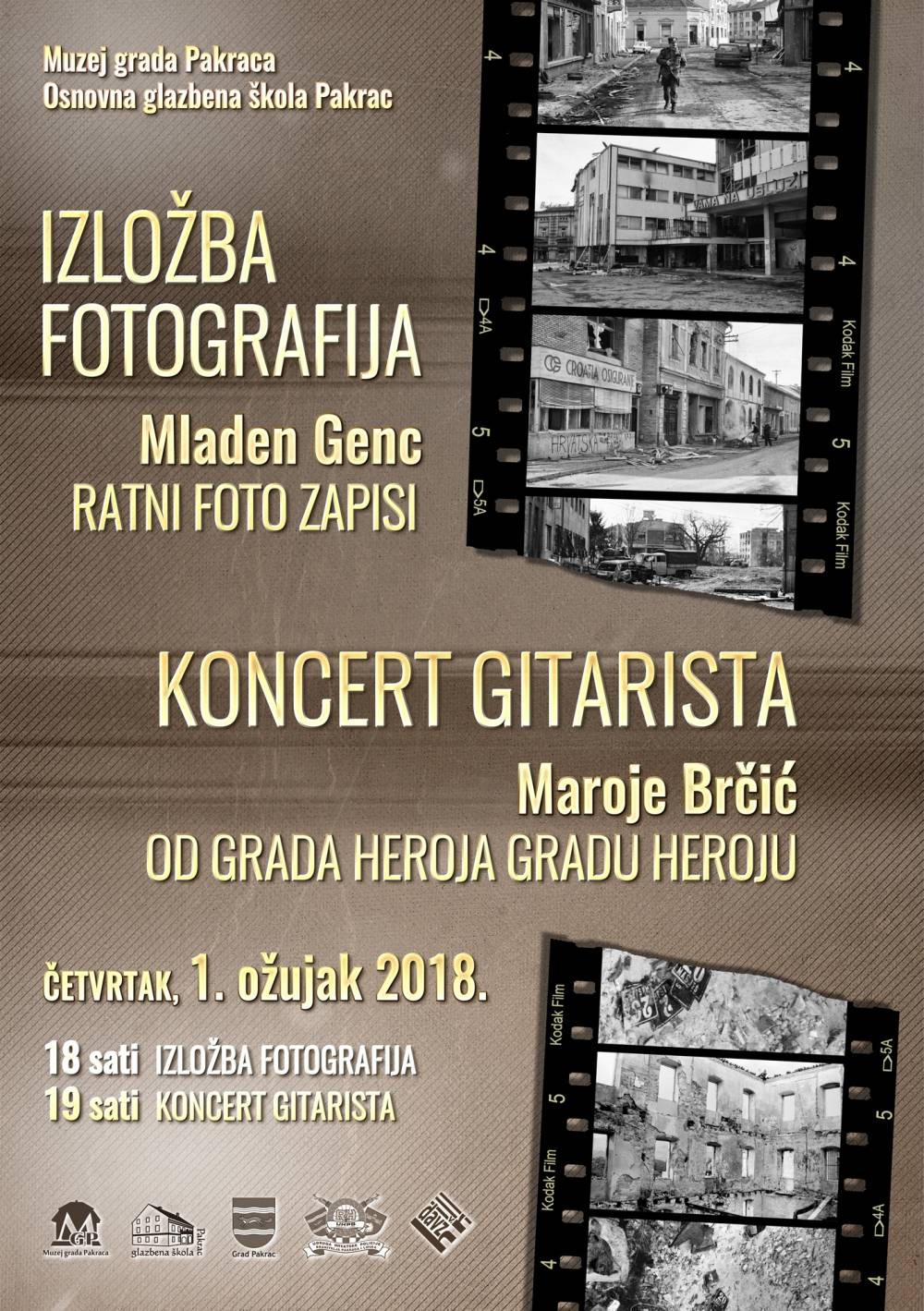 Osnovna glazbena škola Pakrac poziva na otvorenje izložbe ratnih foto zapisa