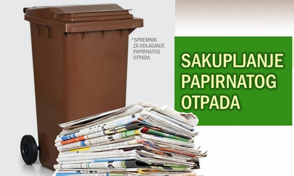 Komunalac: Raspored odvoza starog papira