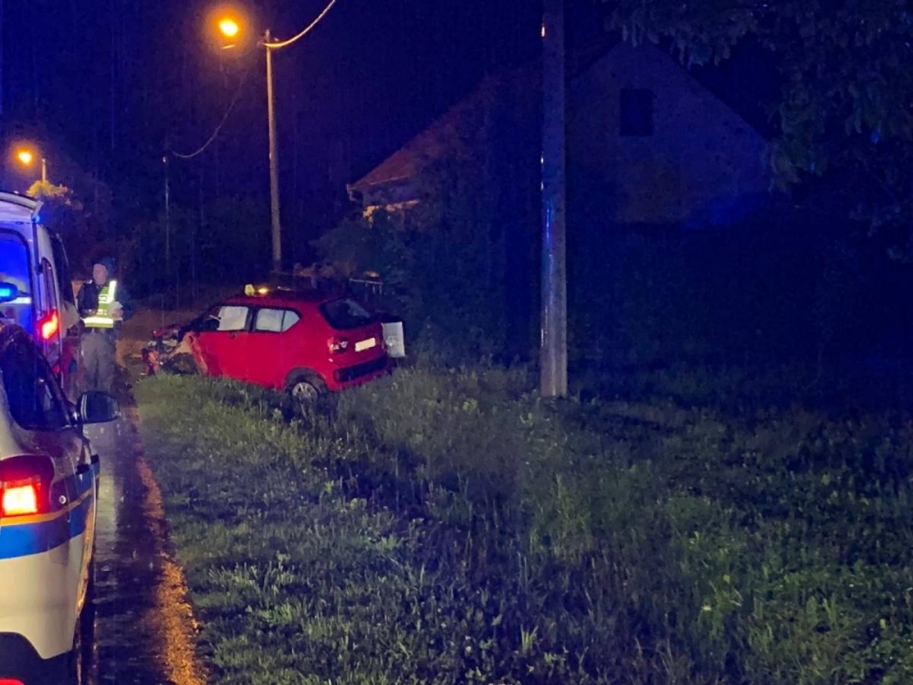 Gospođa (41) kod Ovčara sletjela s kolnika, prevrnula vozilo i uspjela pobjeći s mjesta prometne nesreće