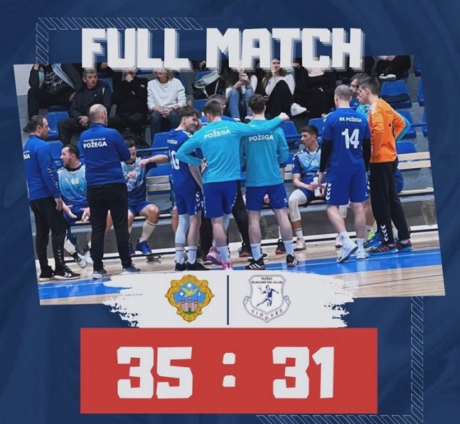 Rukometaši Požege pobijedili Vidovec u 17. kolu 1. Hrvatske rukometne lige - Sjever