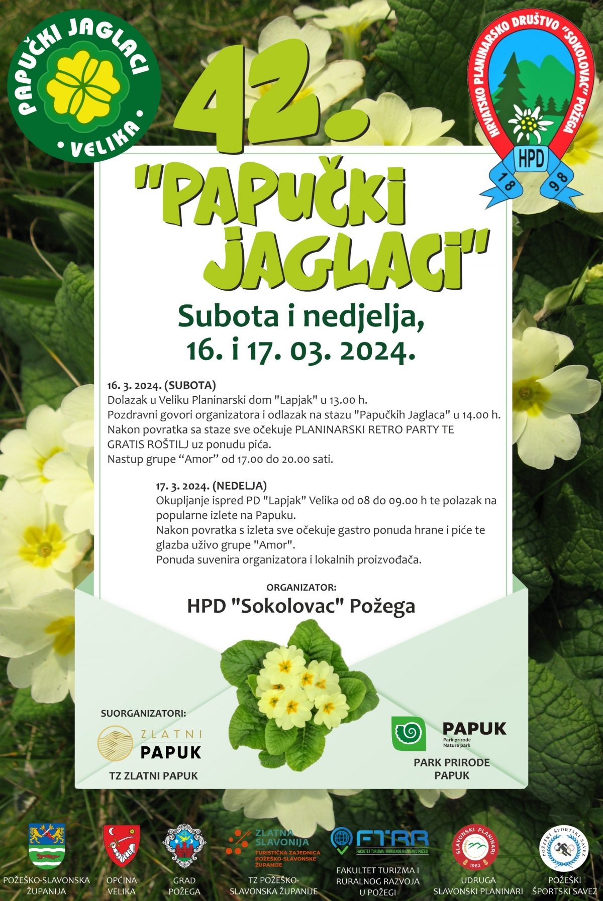 Planinarska manifestacija ’Papučki jaglaci’ ove se godine održava kroz dva dana i šest staza