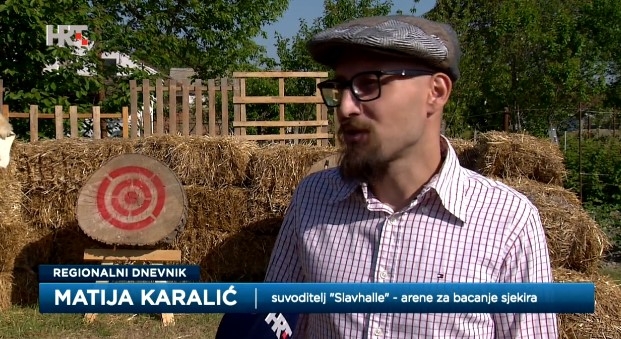 Slavonci Matija i Matej otvorili arenu za bacanje sjekira i noževa