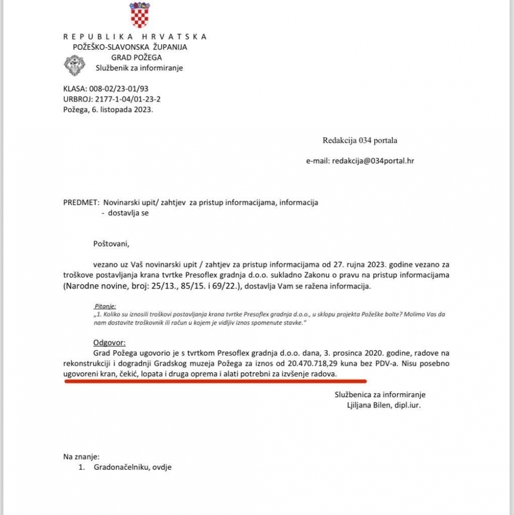 Donosimo novi detalj afere kran