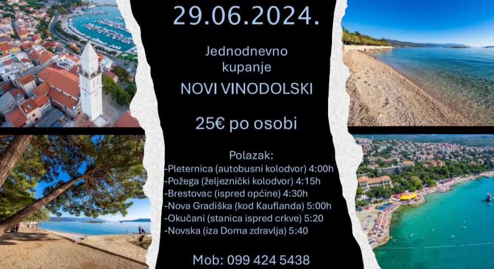 NOVOST U POŽEGI: Jednodnevni izleti do mora za samo 25 Eura