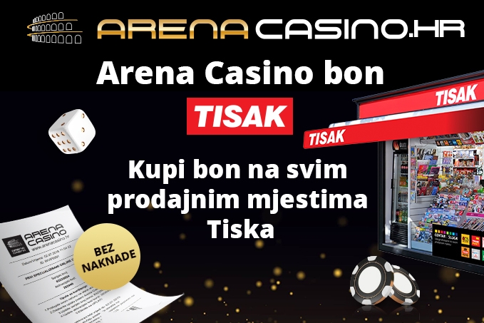 Kupi Arena Casino bon na Tisku i zaigraj online casino igre!