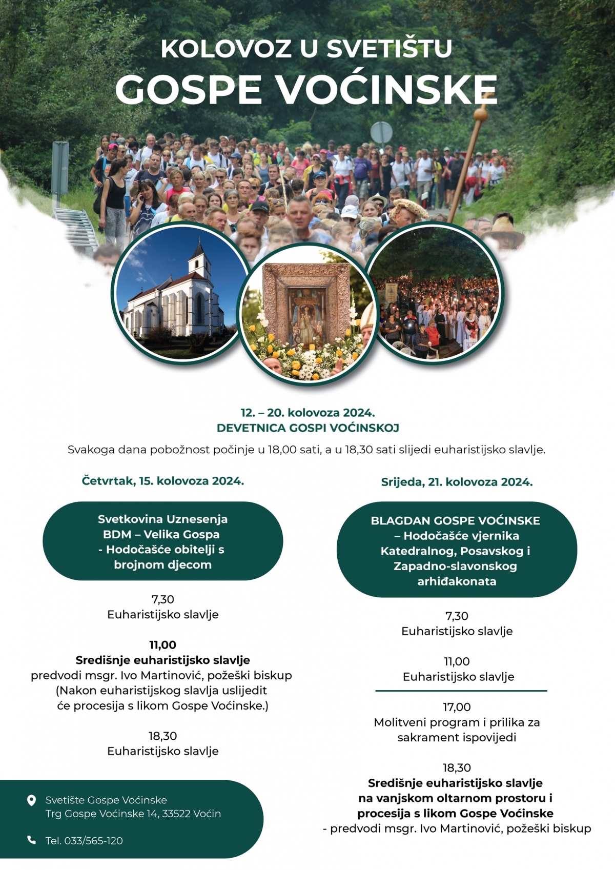 Kolovoz u Svetištu Gospe Voćinske