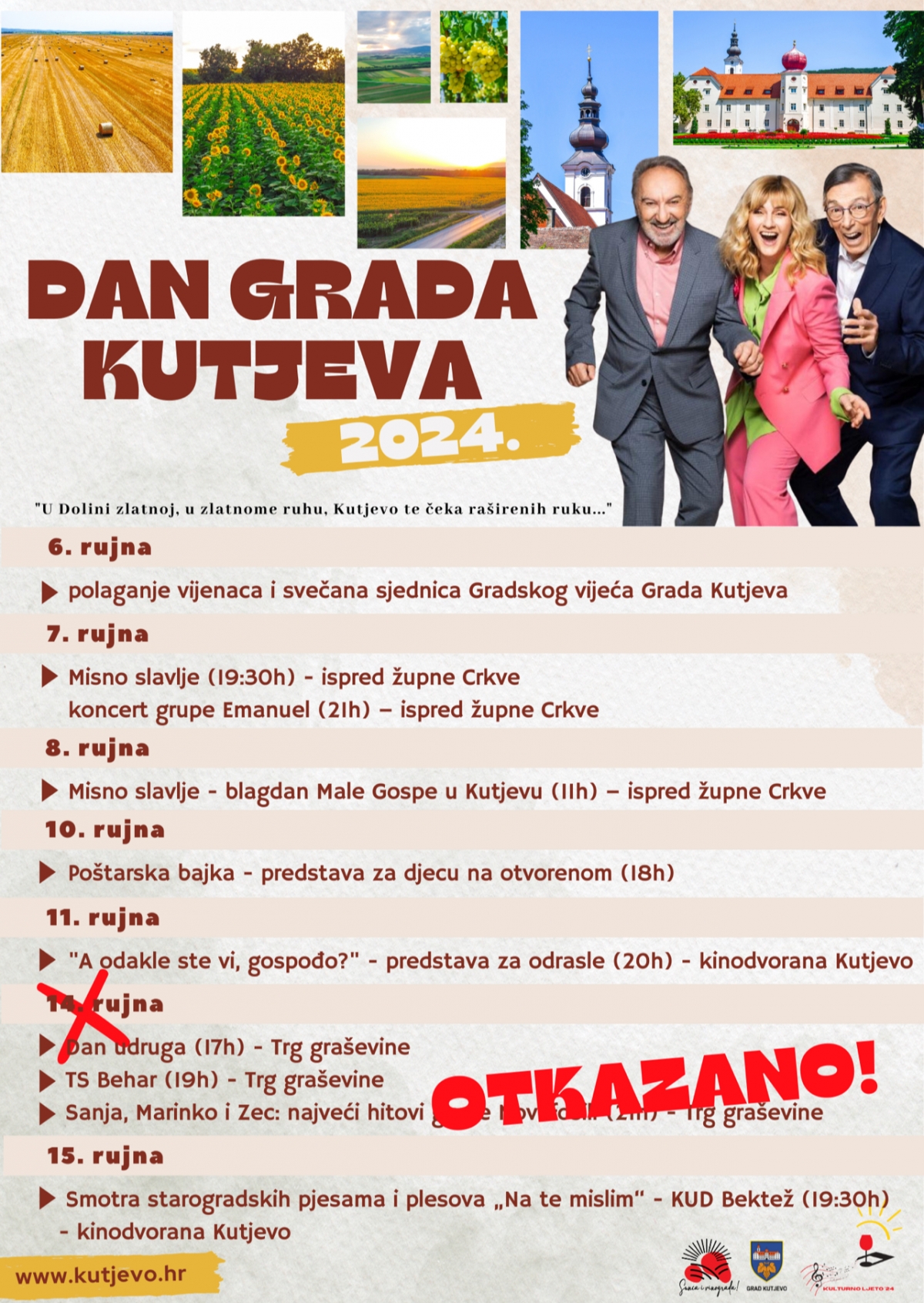 Otkazan Dan udruga i koncert povodom Dana Grada Kutjeva