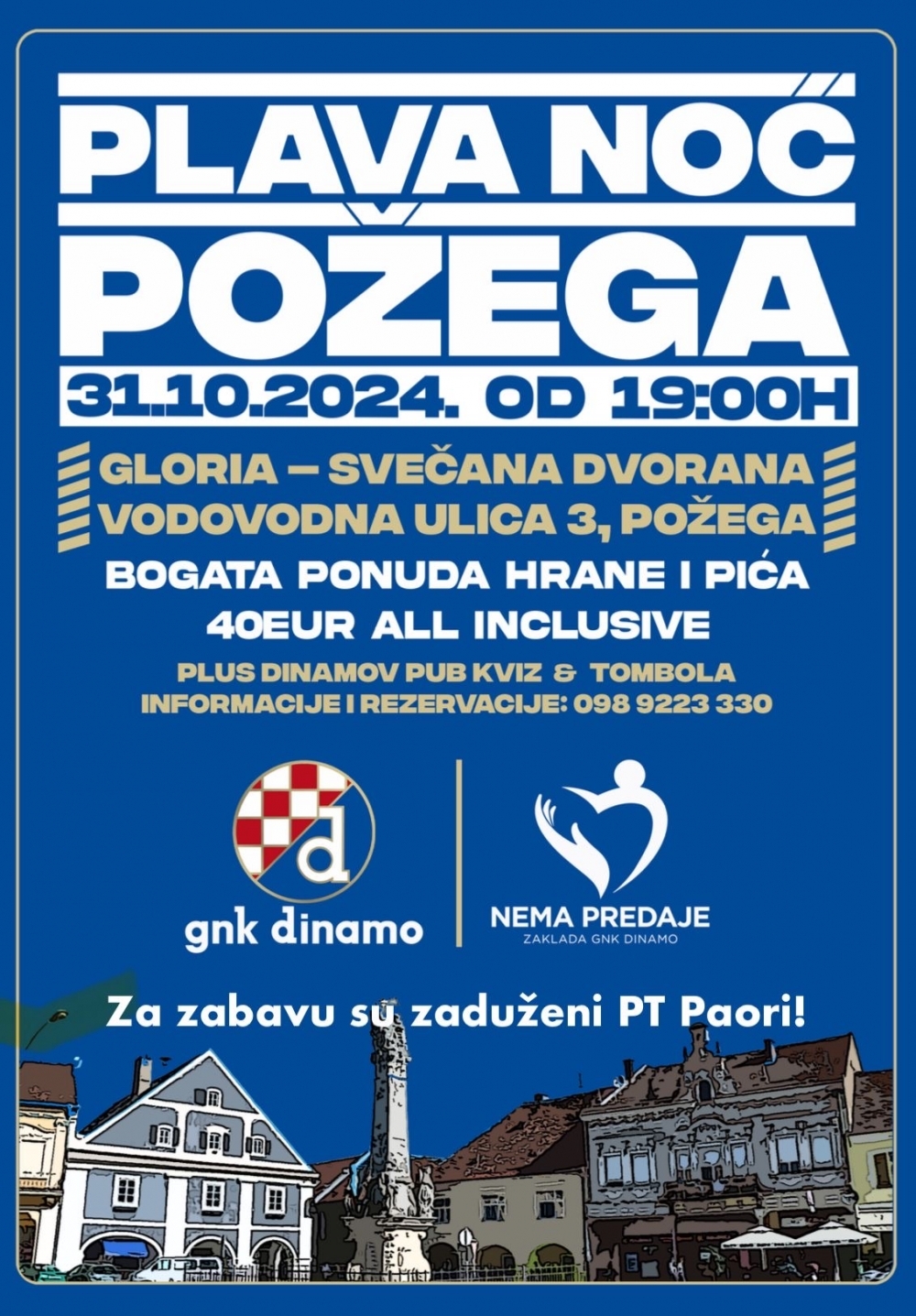 Idući mjesec: Navijači Dinama proslavit će Plavu noć u Požegi