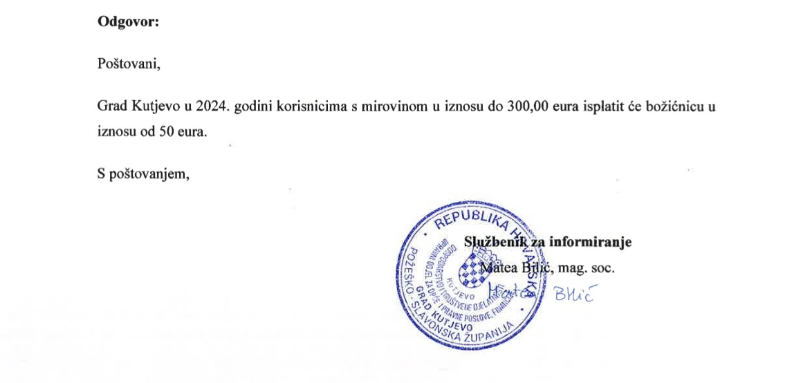 Evo koji će gradovi i općine u našoj županiji dati božićnice umirovljenicima