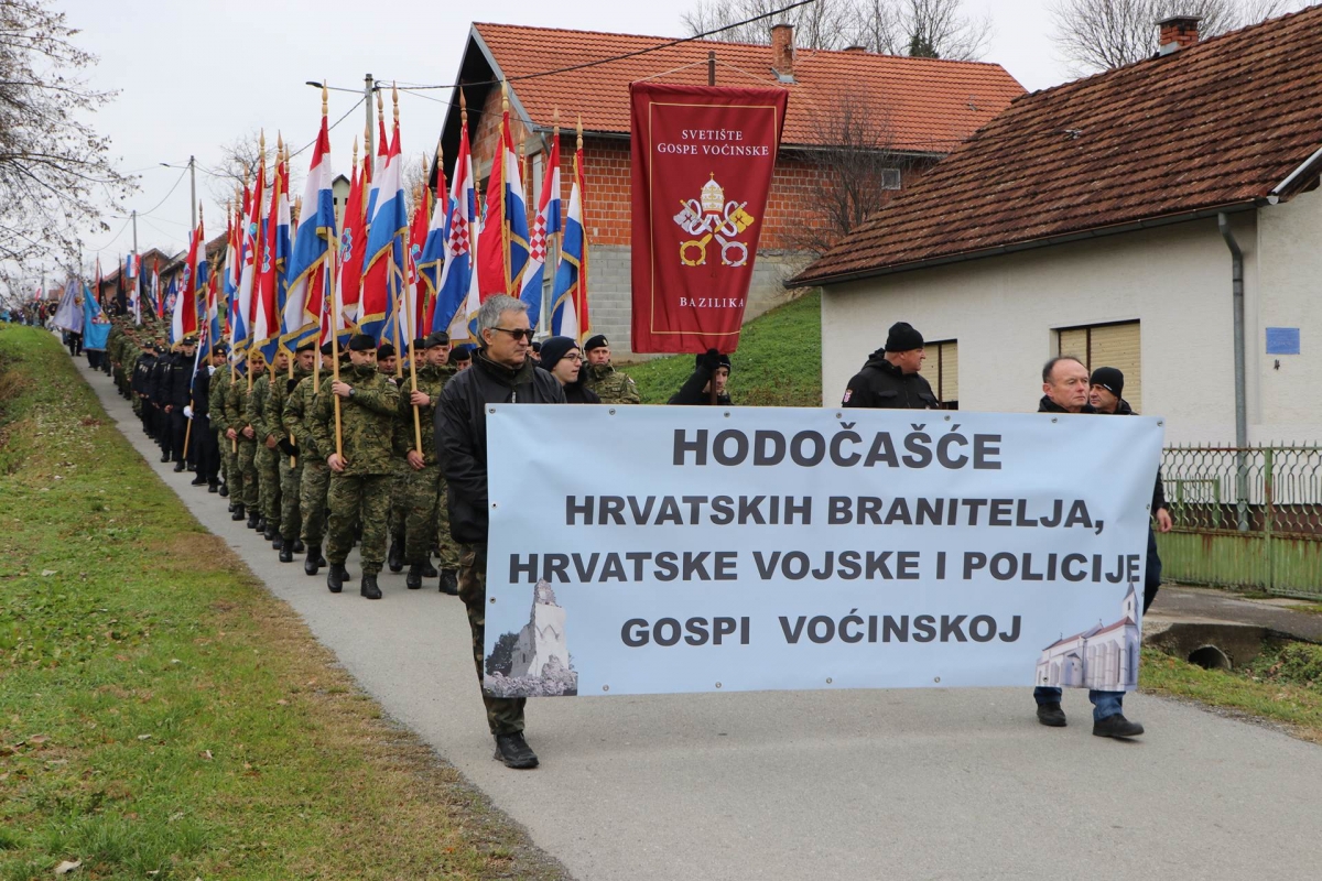 Hodočašće hrvatskih branitelja u Voćin prigodom godišnjice njegova stradanja