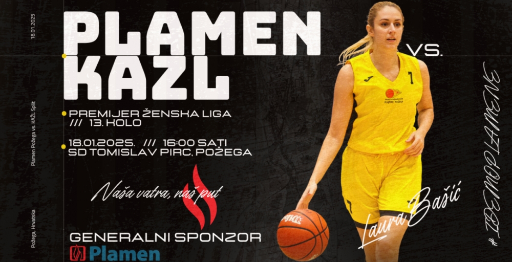 U subotu Plamen Požega protiv KAŽL-a