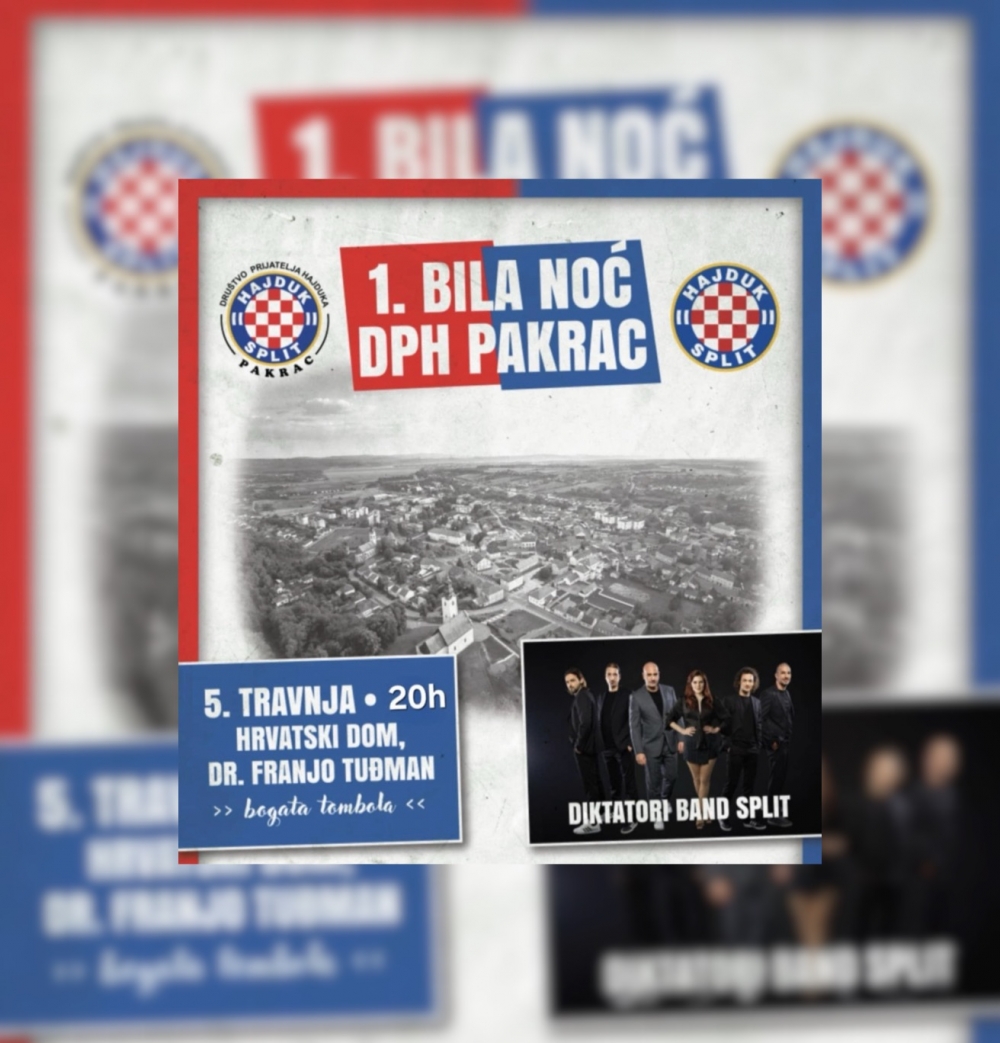 Večeras Bila noć u Pakracu: Dolaze Uremović i Krovinović na večer godine