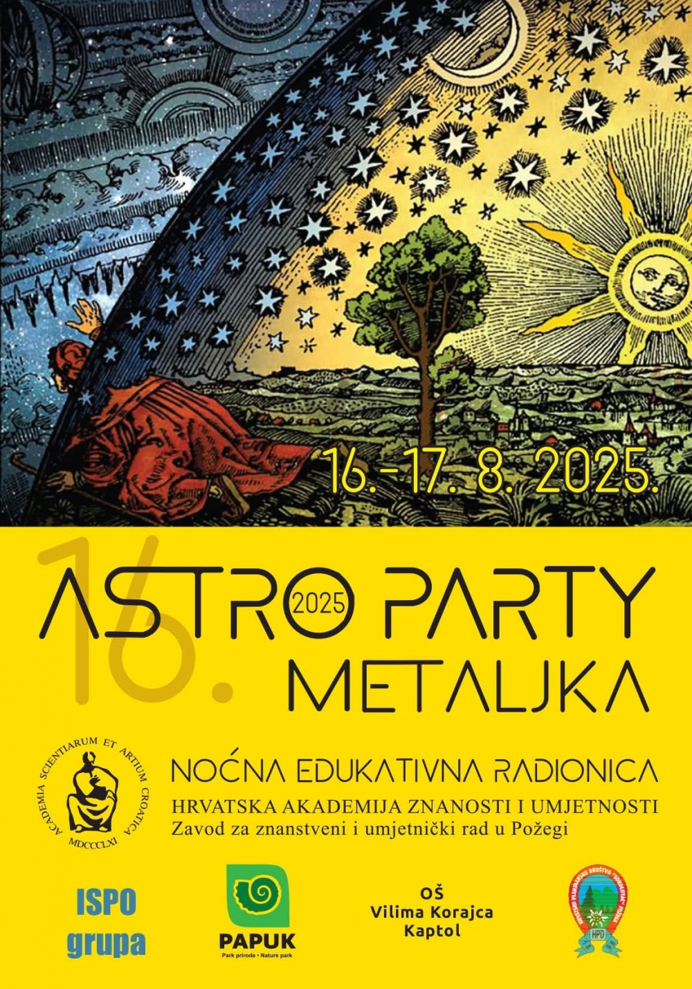 Noć pod zvijezdama: HPD ’Sokolovac’ Požega partner 16. Astro Partyja na Papuku