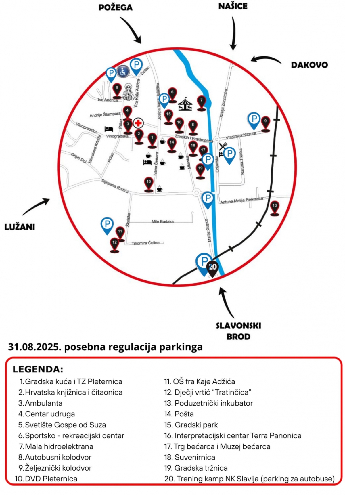 Pleternica: Obavijest o regulaciji prometa 31. kolovoza