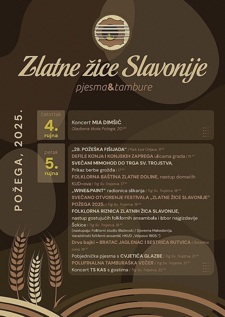 Danas je prvi dan festivala Zlatne žice Slavonije: Evo što nas očekuje u Požegi!