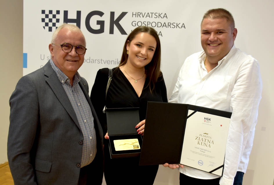 Zlatne kune dobile tvrtke Lipik glas, Usluga i Legac partner