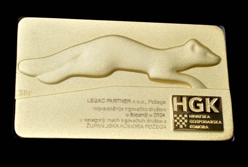 Zlatne kune dobile tvrtke Lipik glas, Usluga i Legac partner