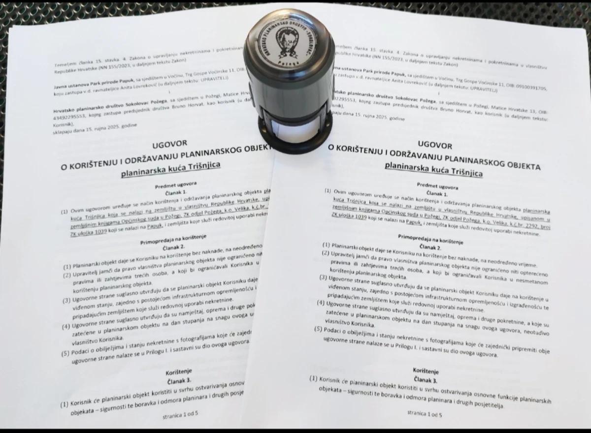  Planinarska kuća Trišnjica dobila novi život: Potpisan ključni ugovor za razvoj Papuka
