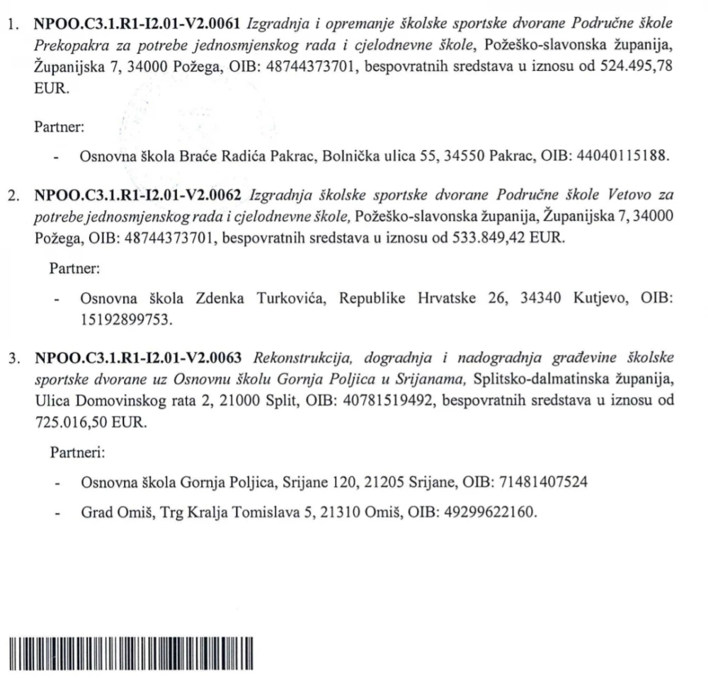 Odobrena sredstva za gradnju dvorana u Vetovu I Prekopakri