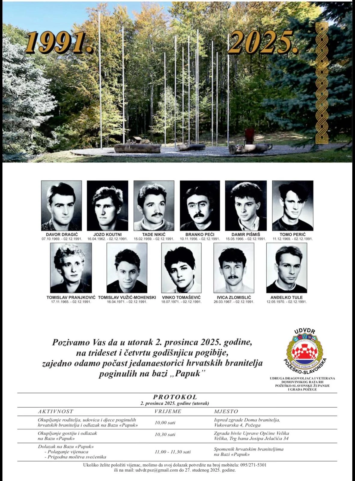 „Trideset i četiri godine tihe boli: Papuk se ponovno sprema zapaliti svjetlo sjećanja za jedanaestoricu heroja“