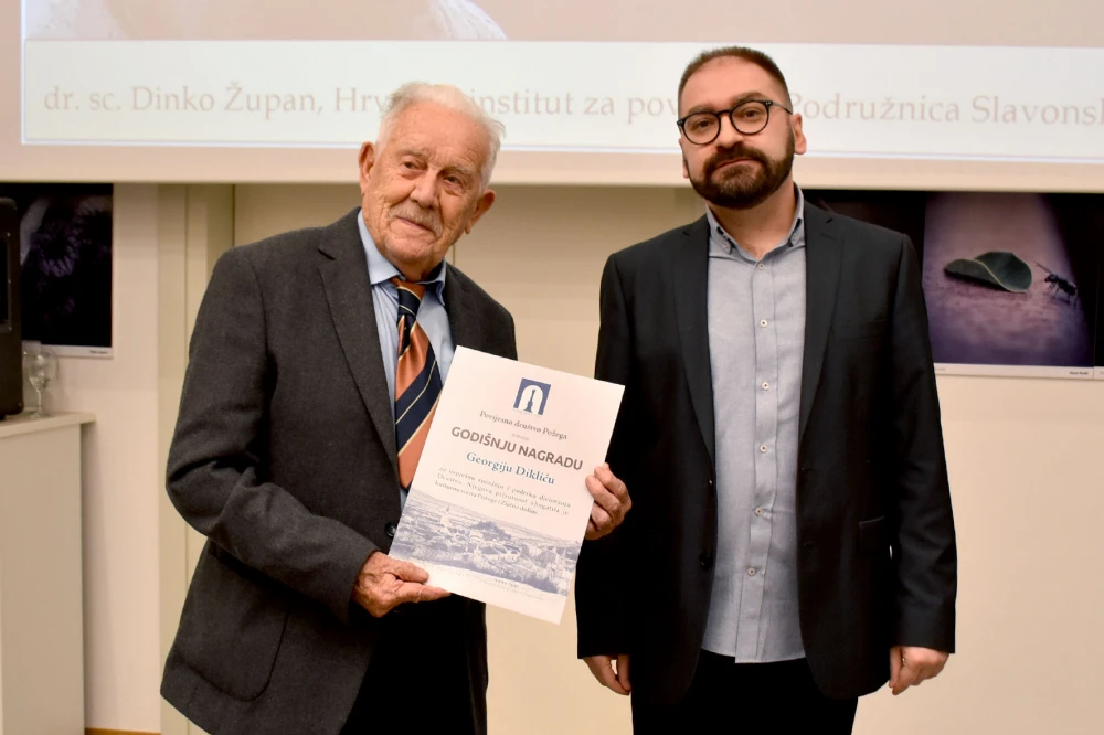 Svečana godišnja skupština Povijesnoga društva Požega: Georgije Diklić primio je Godišnju nagradu 